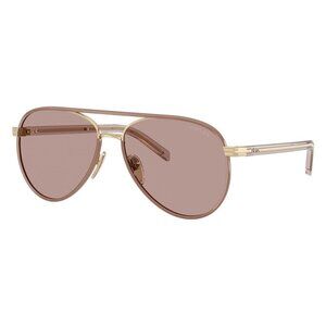 New PRADA Gold Aviator SPRB57 24E-20I Sunglasses Women